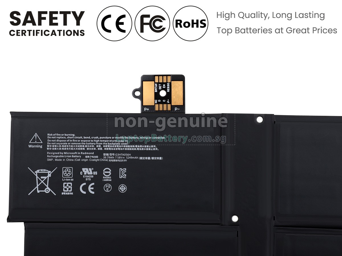 replacement Microsoft Surface Pro X 1876 battery