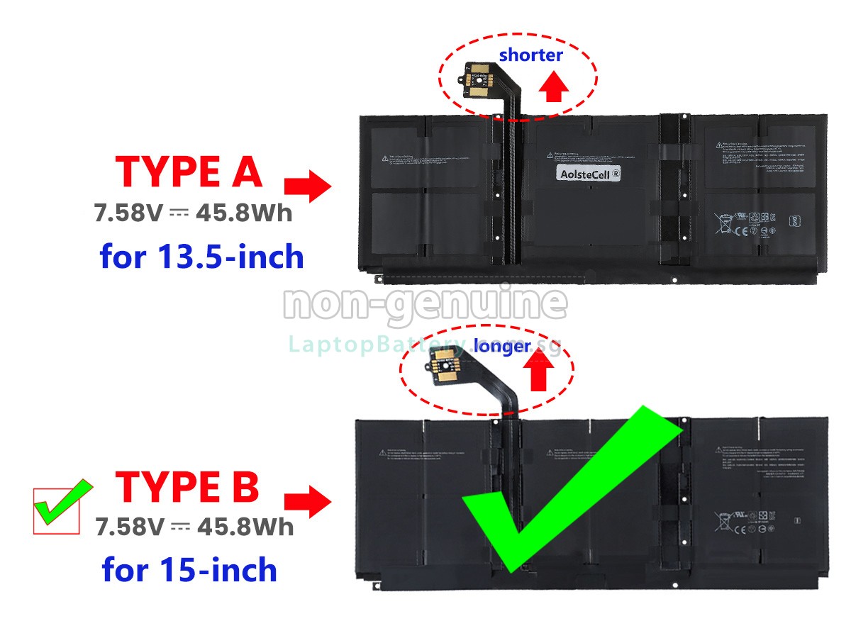 replacement Microsoft Surface LAPTOP 5 battery