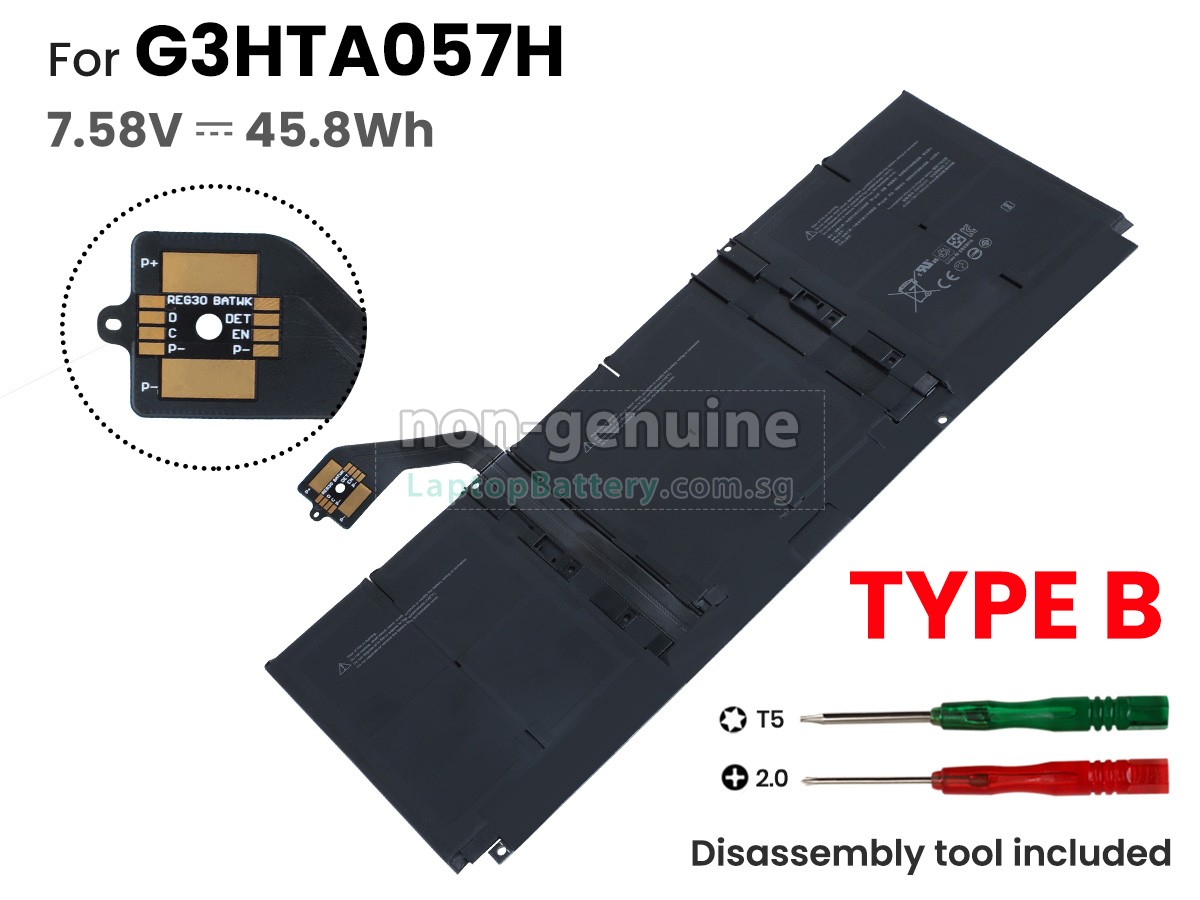 replacement Microsoft Surface LAPTOP 5 battery