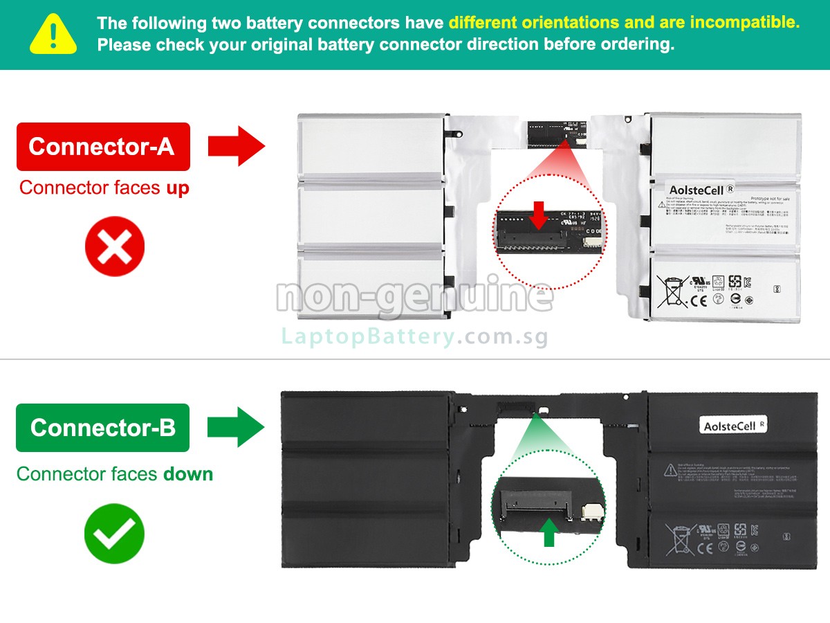 replacement Microsoft Surface BOOK2 KEYBOARD battery