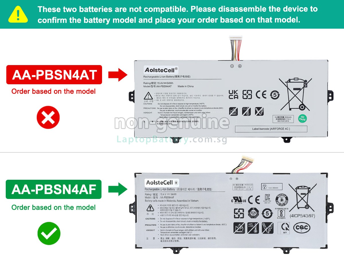 replacement Samsung NP930SBE-K03HK battery