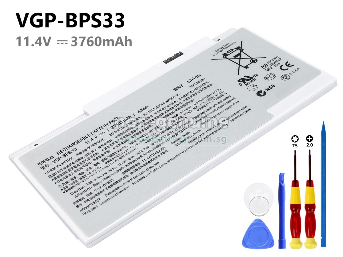replacement Sony VGP-BPS33 battery