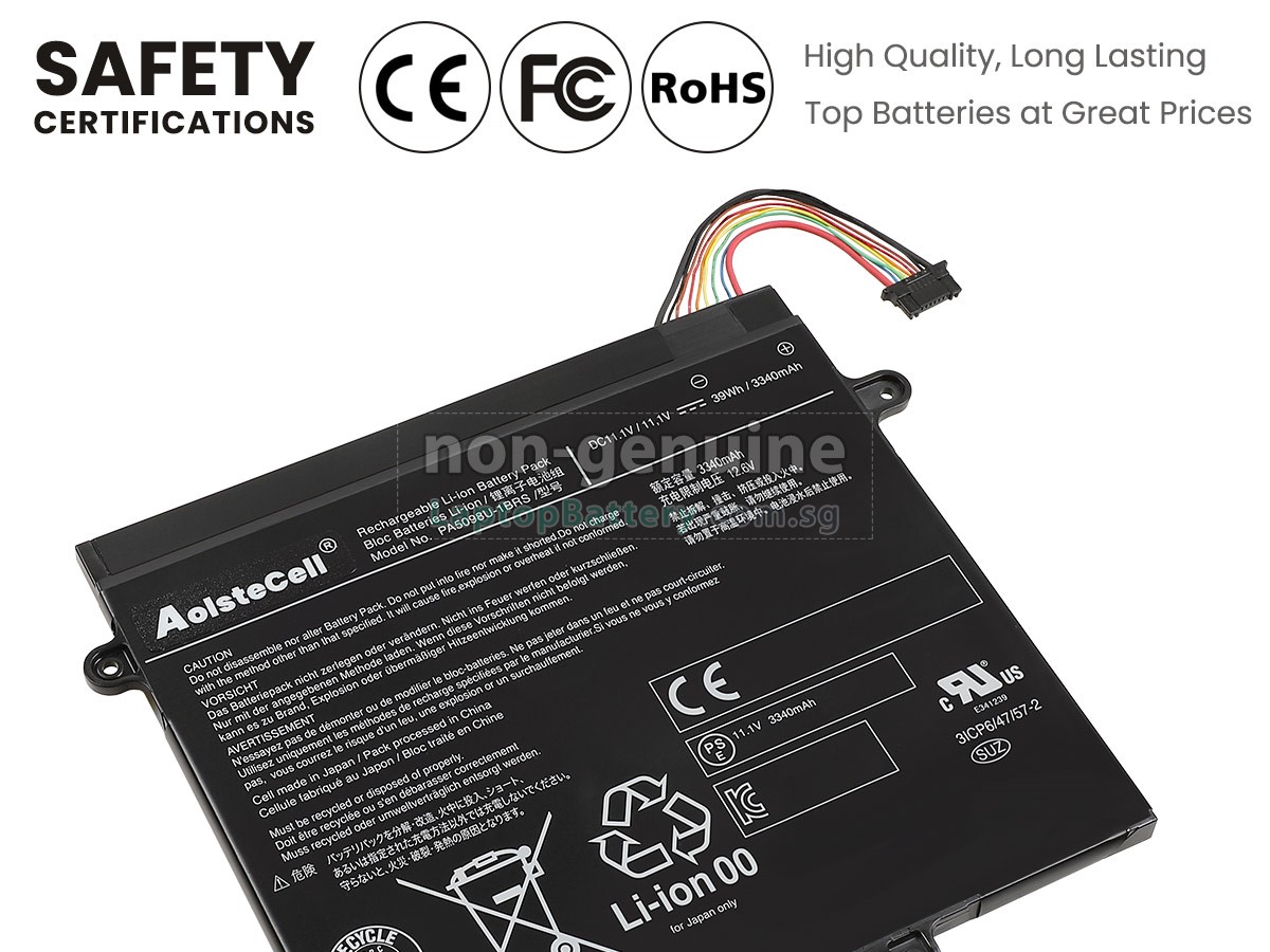 replacement Toshiba PA5098U-1BRS(3ICP6/47/57-2) battery