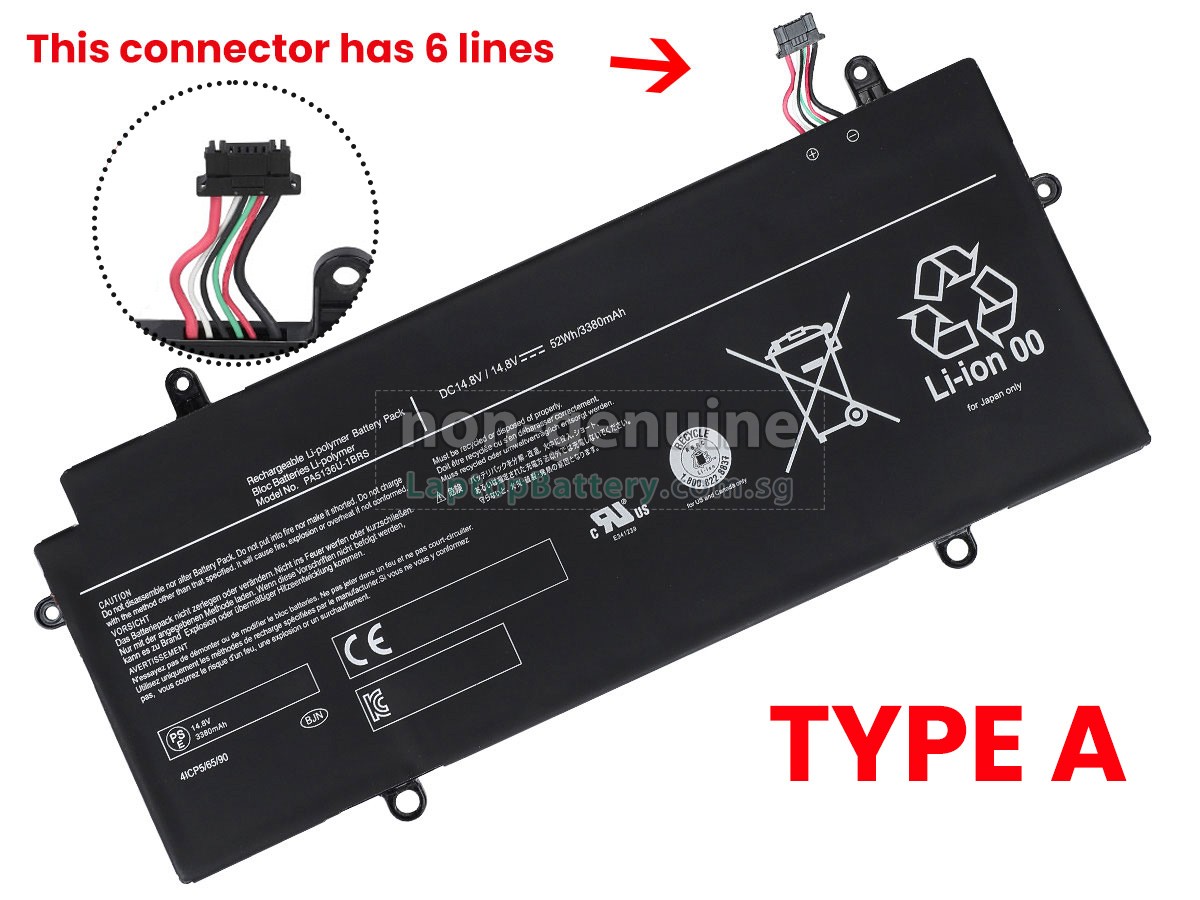 replacement Toshiba Portege Z30T-B-10K battery