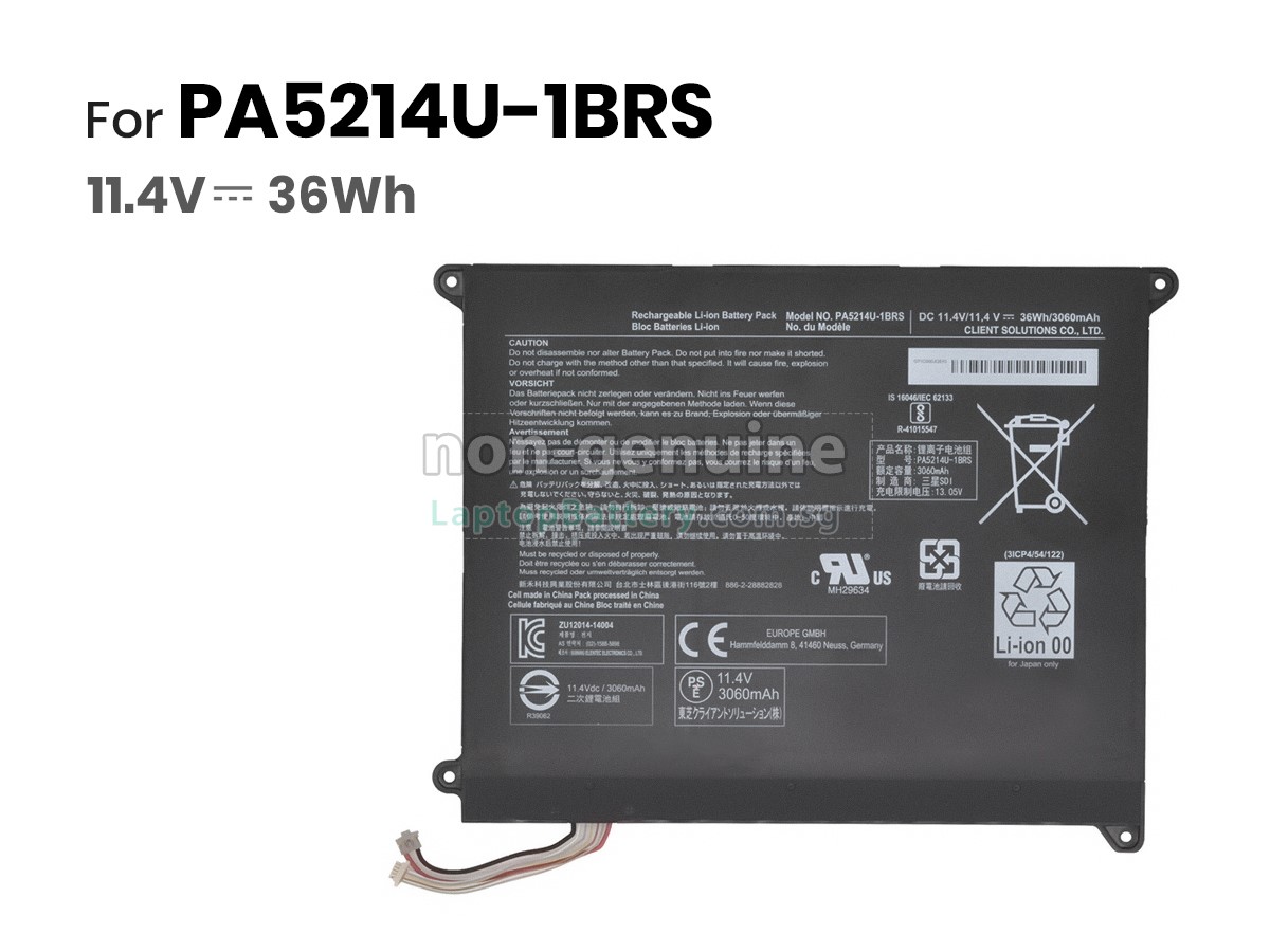 replacement Toshiba PA5214U-1BRS(3ICP4/54/122) battery