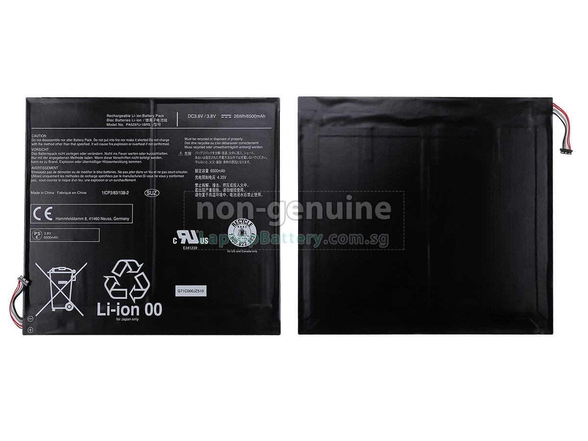 replacement Toshiba DYNAPAD WT12PE battery