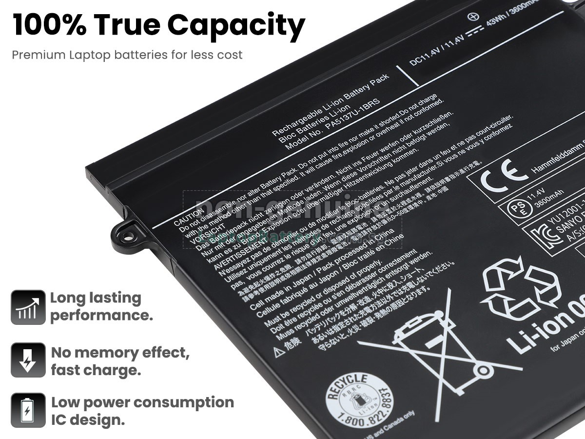 replacement Toshiba ProTEGE Z10T-A-13V battery
