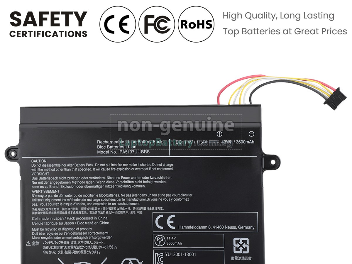 replacement Toshiba ProTEGE Z10T-A-13V battery