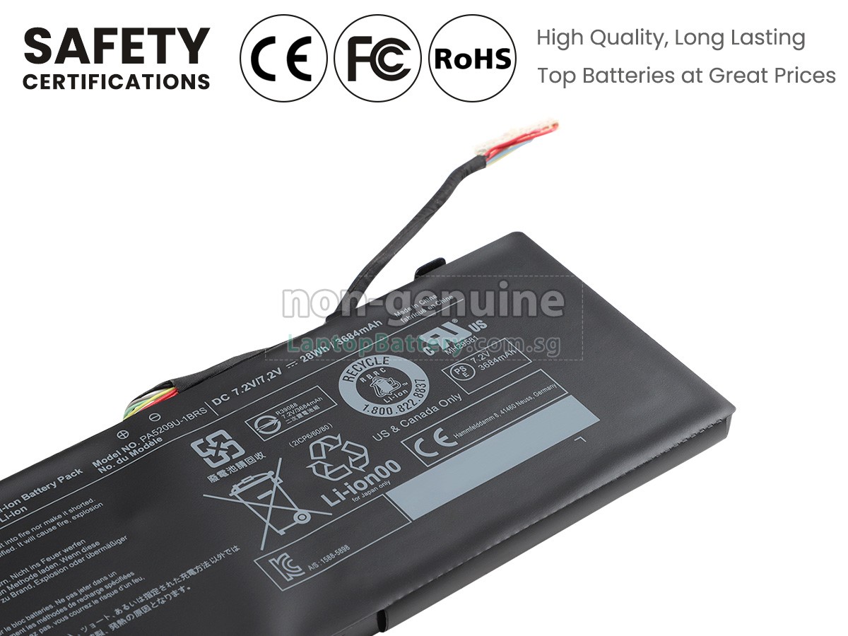replacement Toshiba Satellite L15W-B1310 battery
