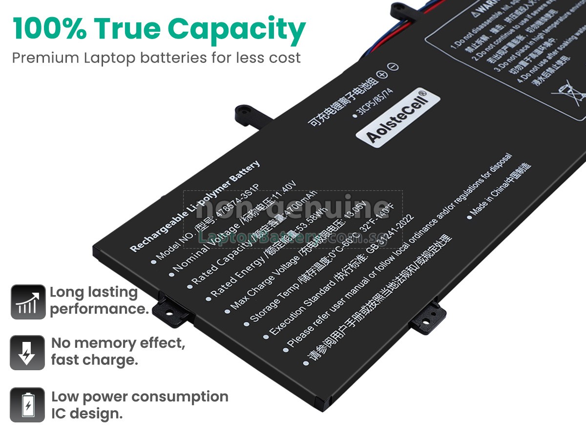 replacement Gateway 478574-3S1P battery