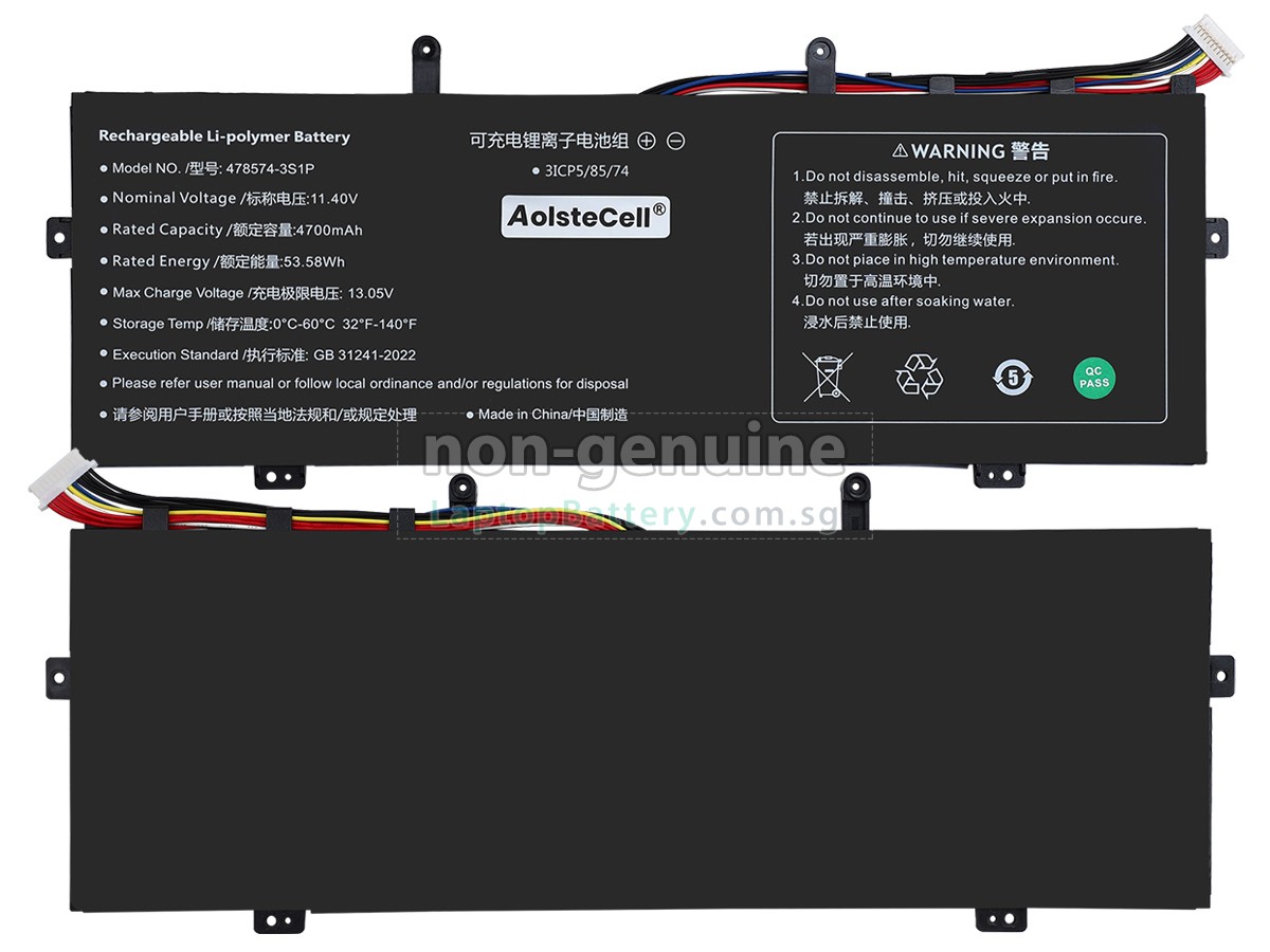 replacement Gateway 478574-3S1P battery