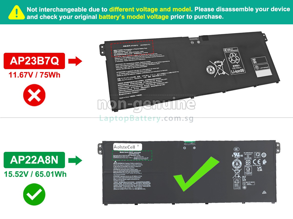 replacement Acer SWIFT 14 AI SF14-61T-R14W battery
