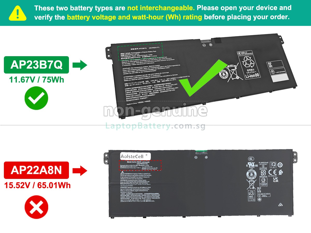 replacement Acer SWIFT 14 AI SF14-61T-R14W battery