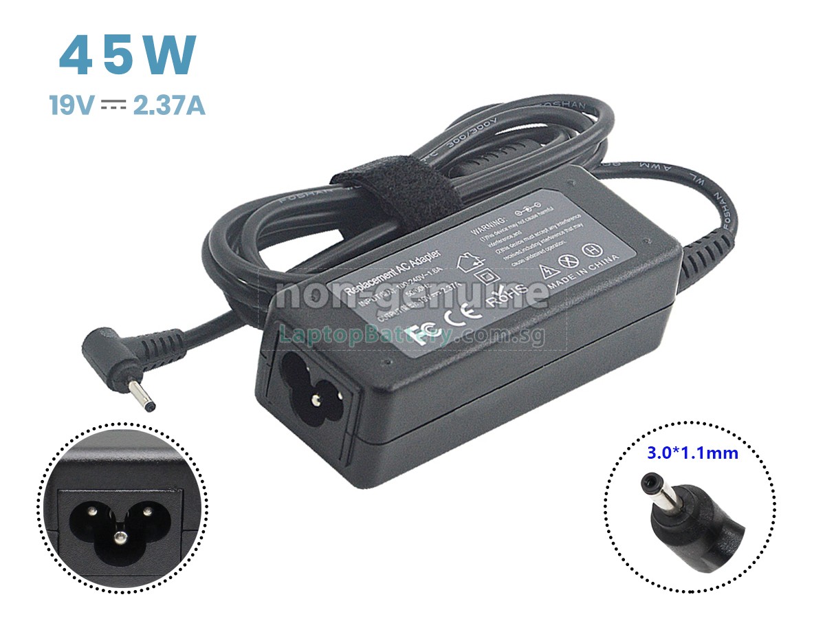 replacement Acer 45W 19V-2.37A 100-240V~1.6A 50/60HZ adapter