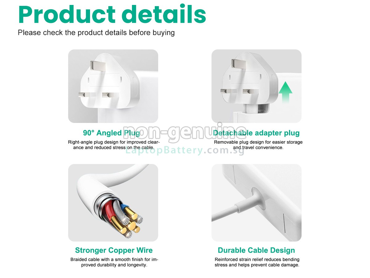 replacement Apple 45W 14.5V-3.1A MAGSAFE 1 adapter