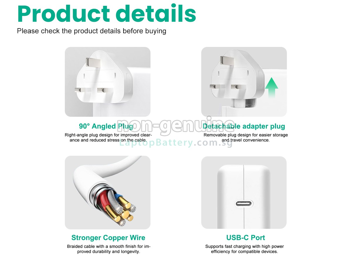 replacement Apple 96W 20.5V-4.7A USB-C adapter