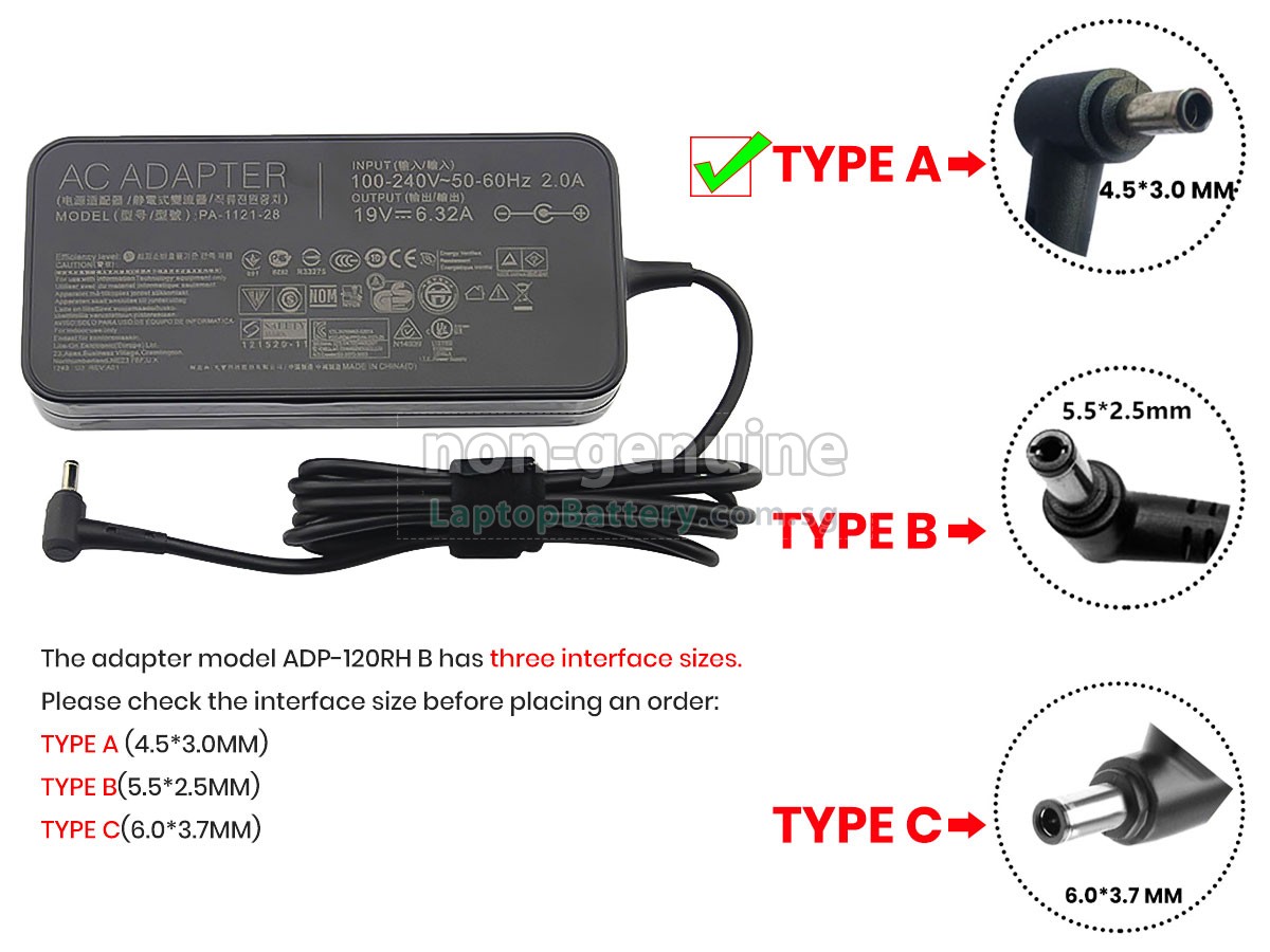 replacement Asus ADP-120RH B adapter