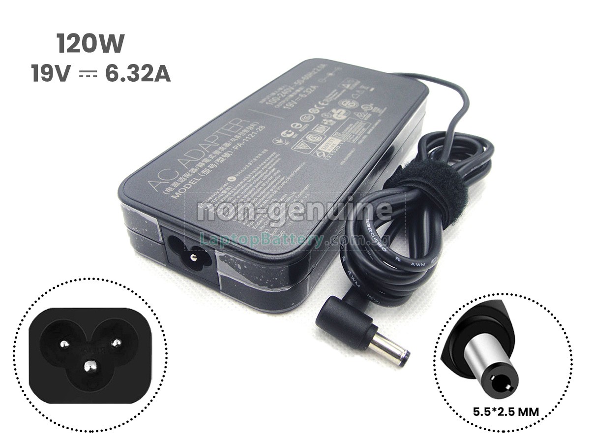 replacement Asus 19V 6.32A 120W 5.5*2.5MM adapter
