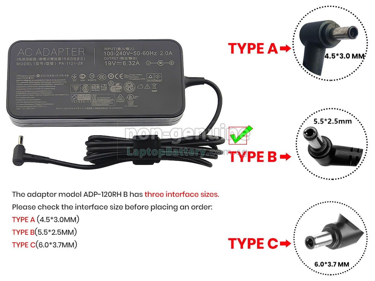replacement Asus ADP-120RH B adapter