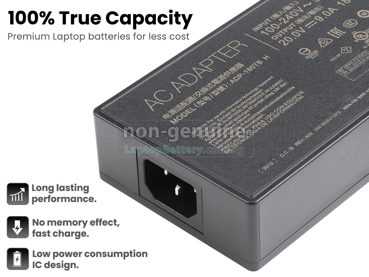replacement Asus 20V 9A 180W 6.0*3.7MM adapter