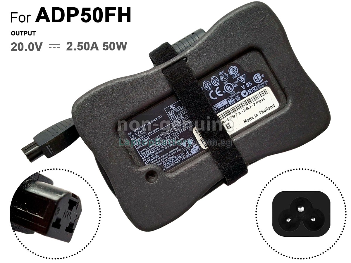 replacement Dell 50W 20V-2.5A 100-240V~1.2A 50/60HZ adapter