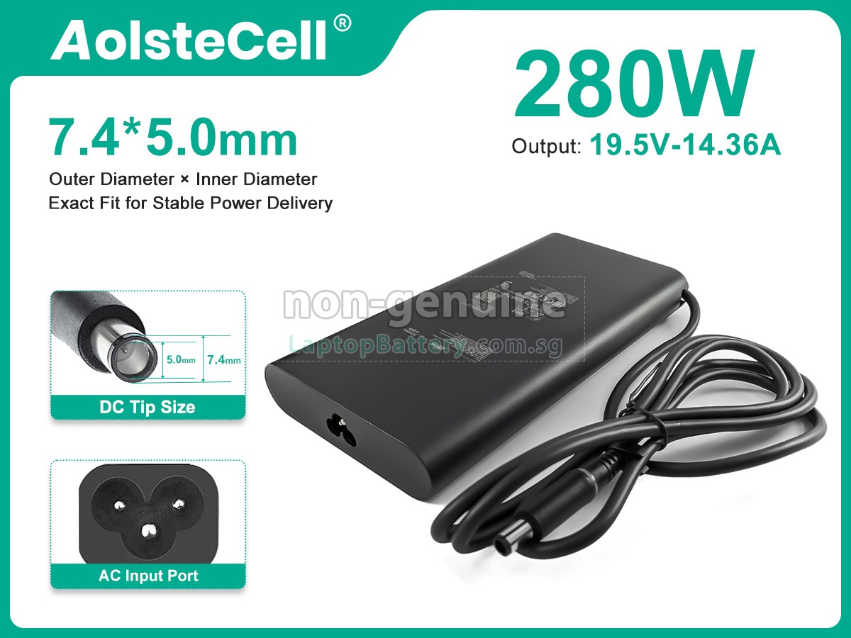 replacement Dell 280W 19.5V 14.36A 7.4*5.0MM adapter