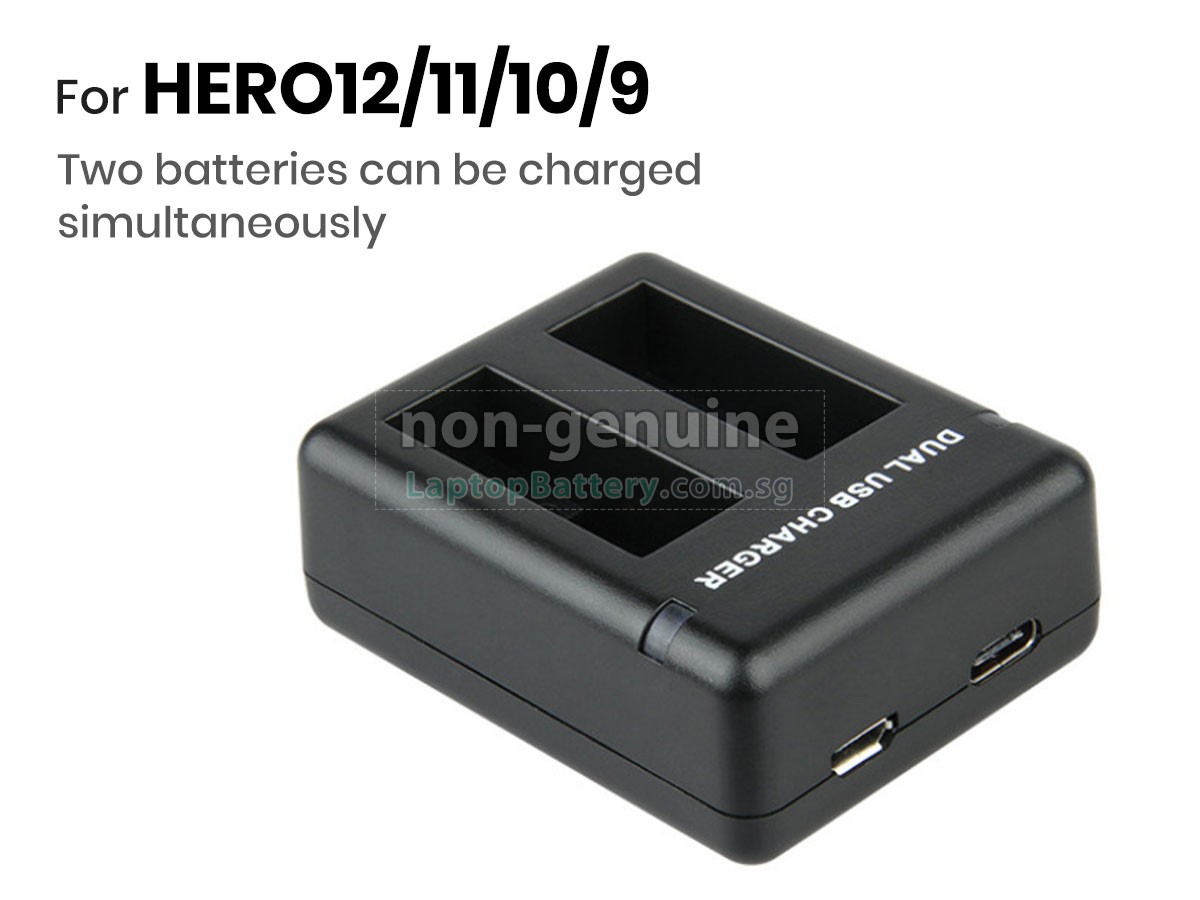 replacement GoPro HERO 12/11/10/9 DUAL CHARGER adapter