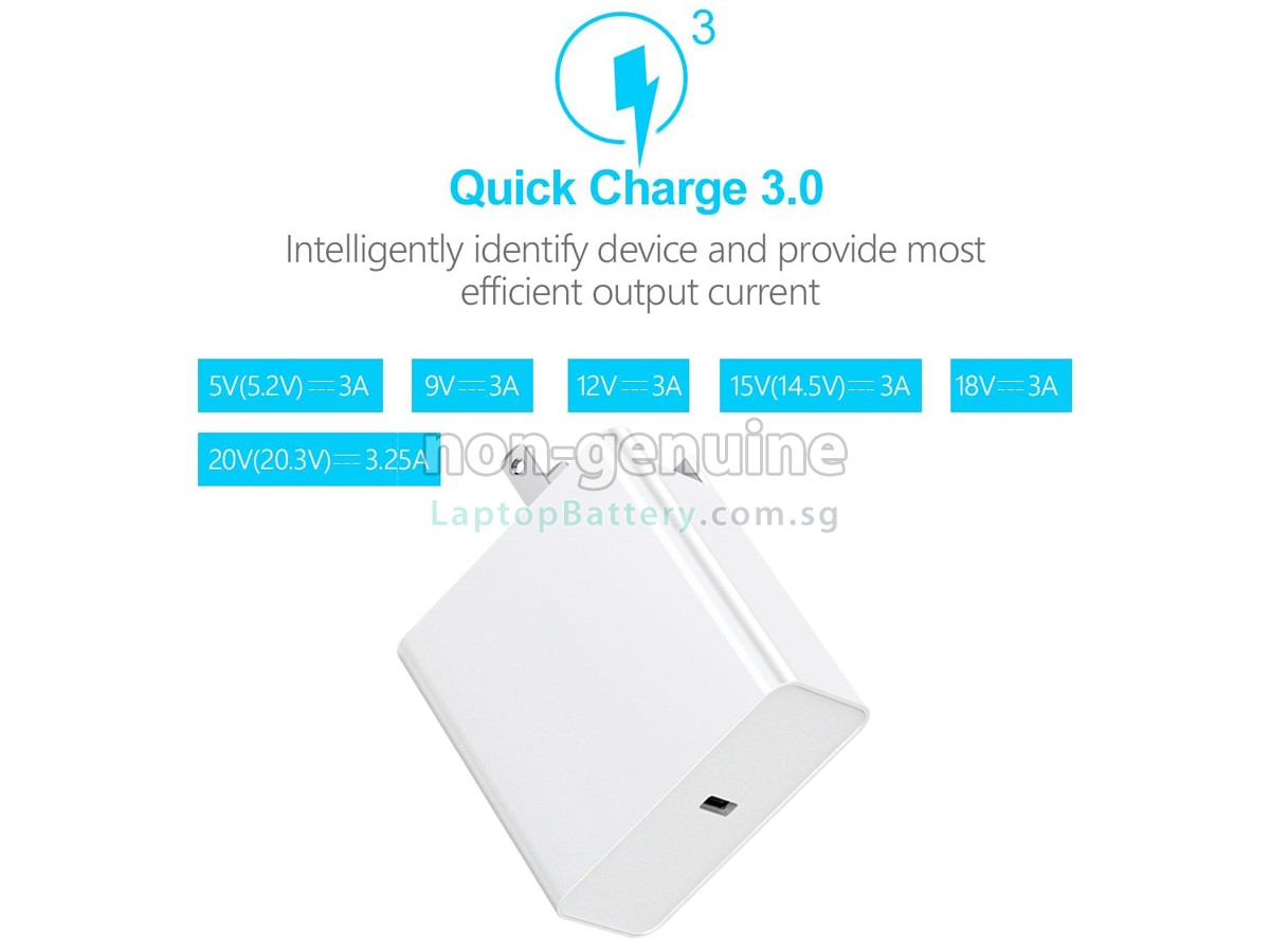 replacement Huawei 20V 3.25A 65W USB-C adapter