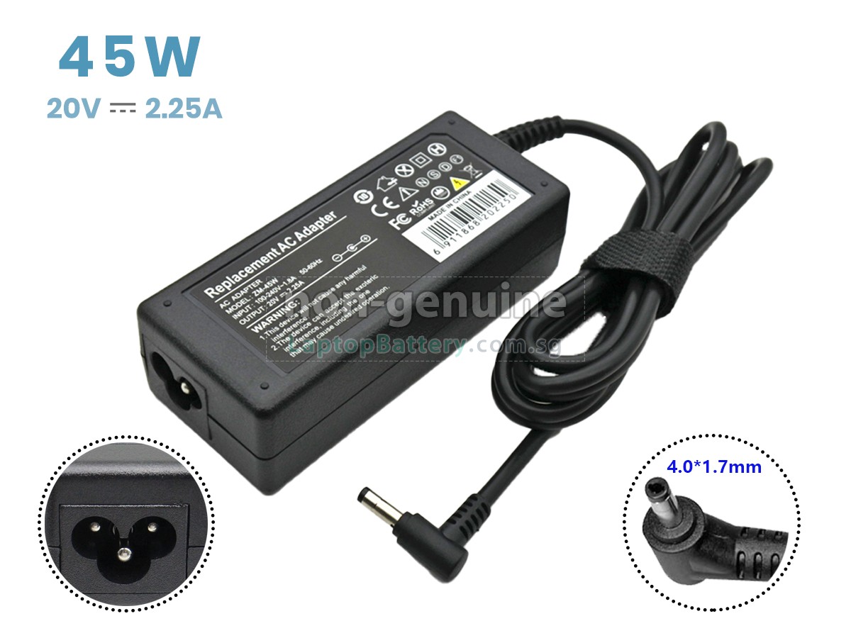 replacement Lenovo 20V 2.25A 45W 4.0*1.7MM adapter