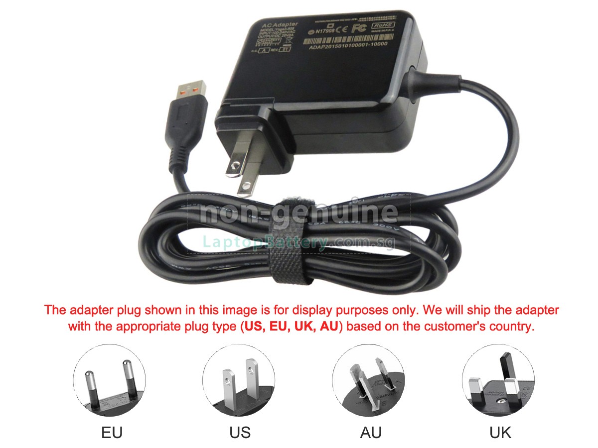 replacement Lenovo 20V 2A 40W USB adapter