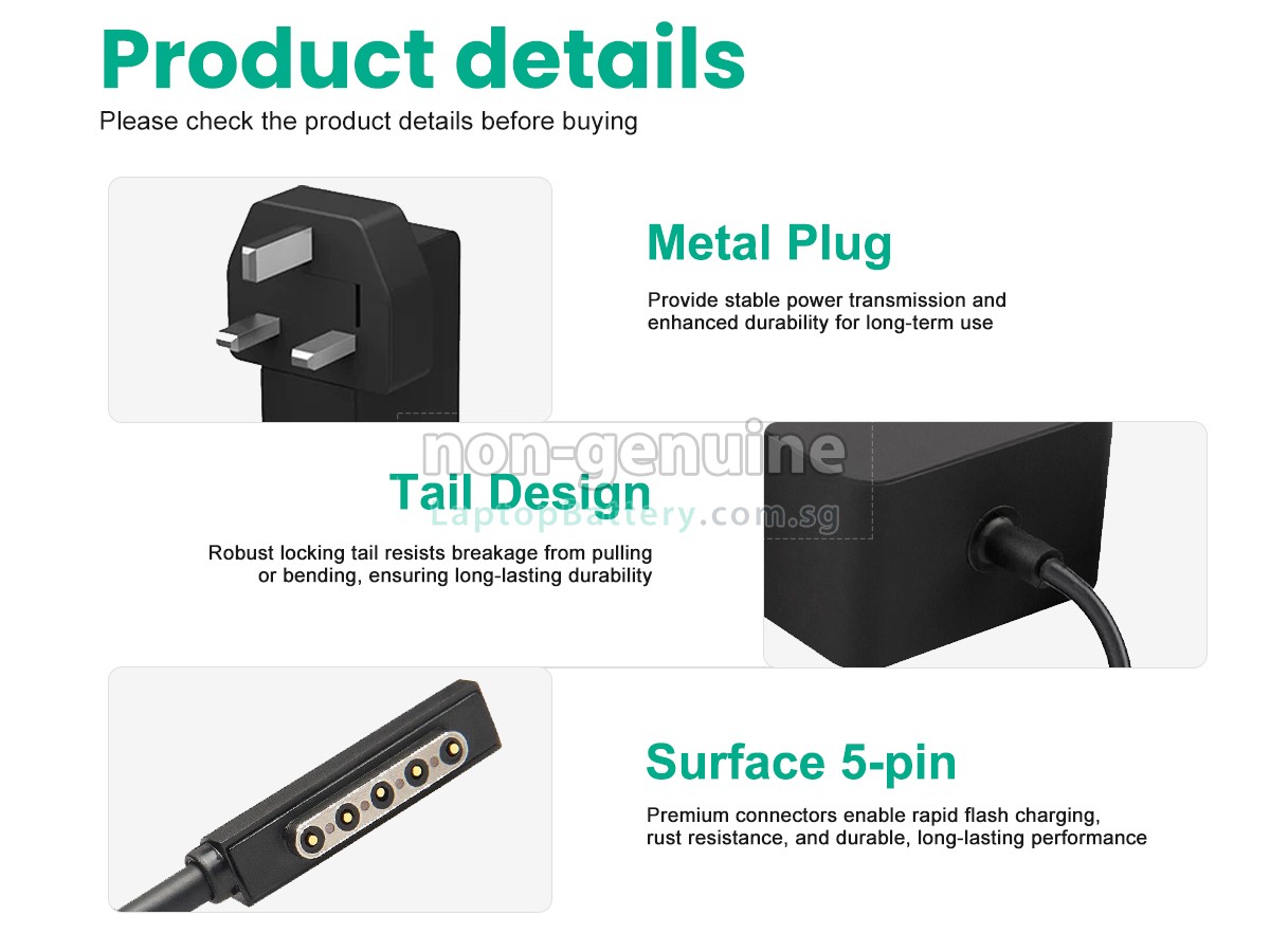 replacement Microsoft 12V 2A 24W adapter