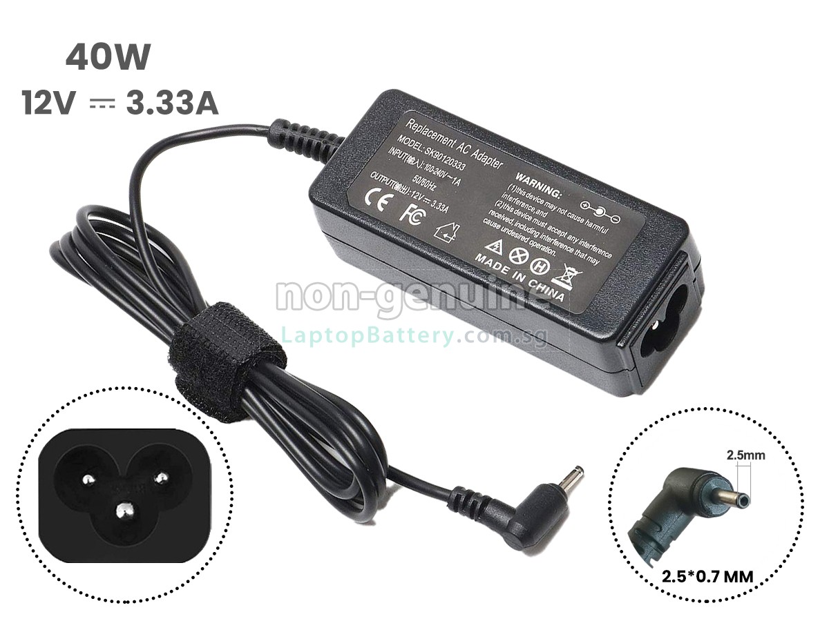 replacement Samsung 12V 3.33A 40W 2.5*0.7MM adapter