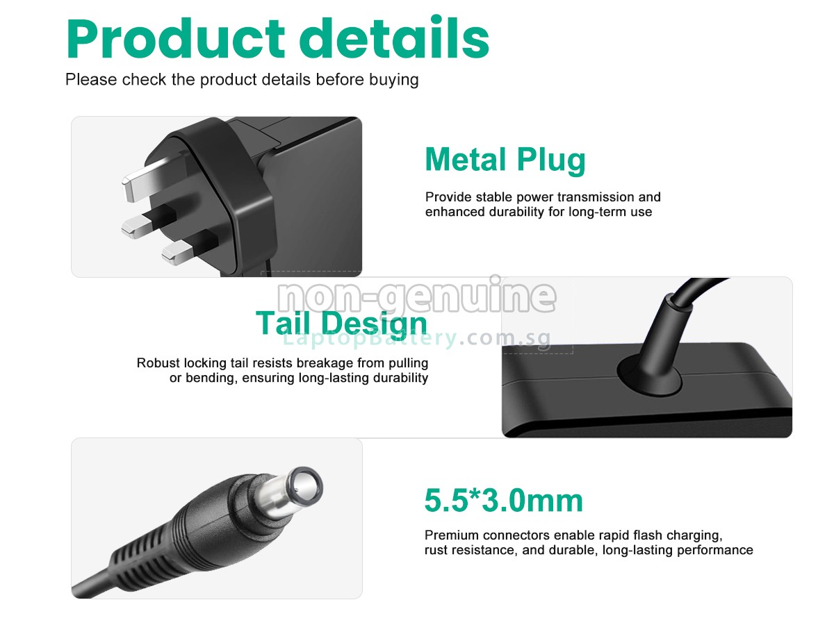 replacement Samsung 19V 3.16A 60W 5.0*3.0MM adapter