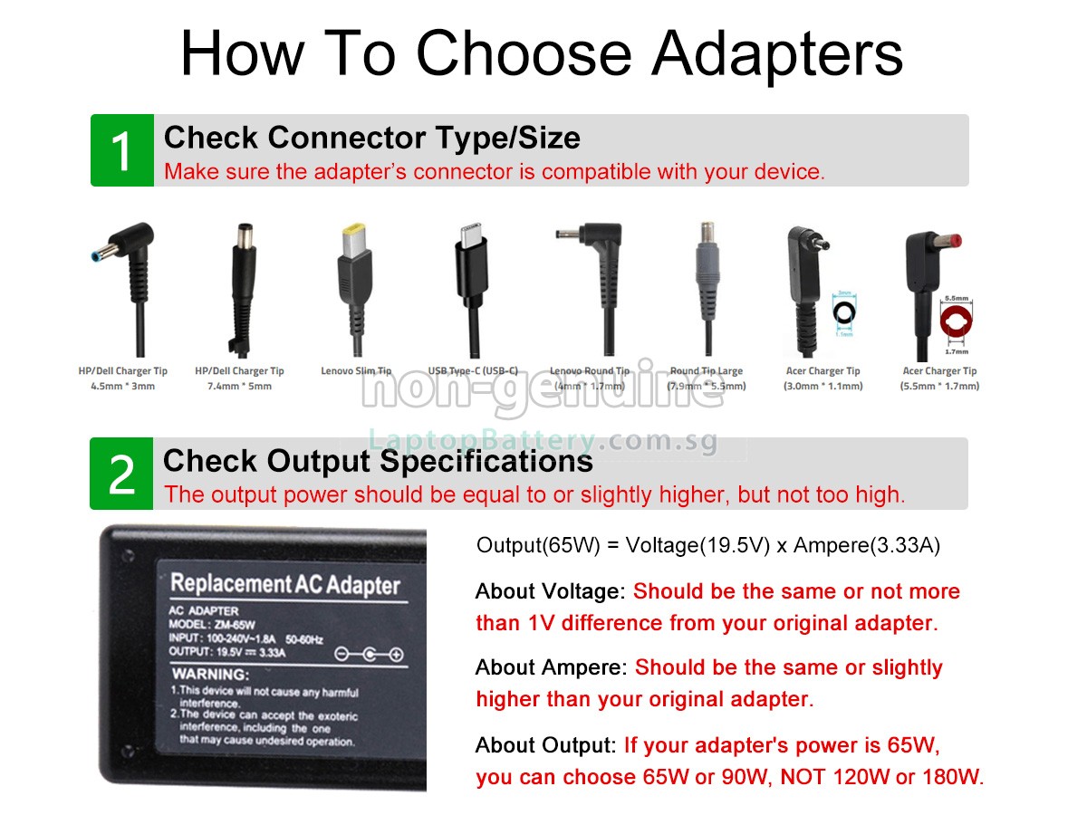 replacement Toshiba 0225A2040 adapter