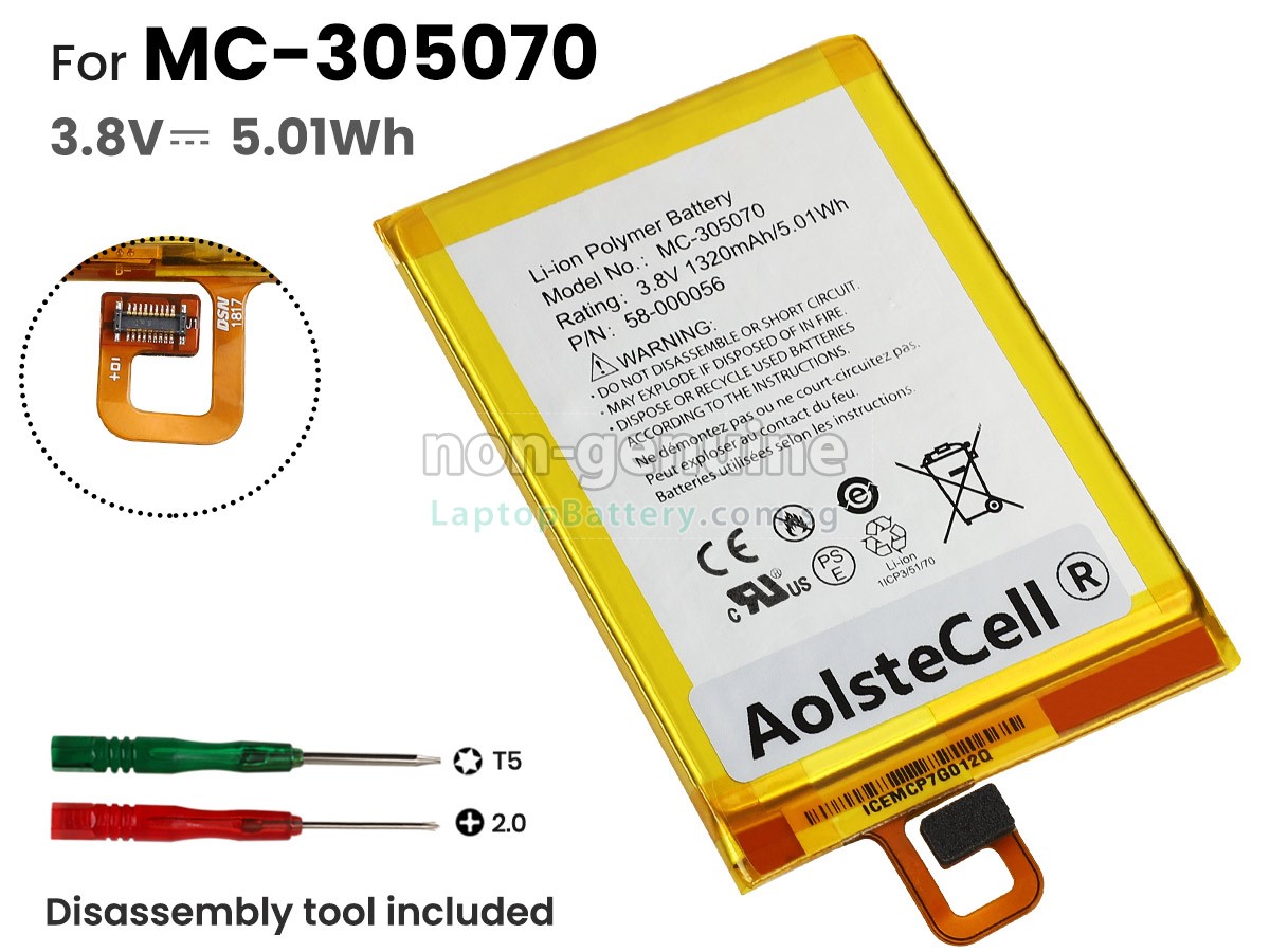 replacement Amazon MC-305070 battery