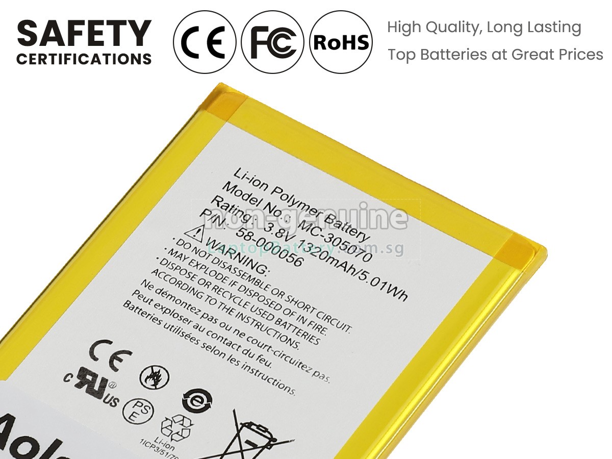 replacement Amazon MC-305070 battery