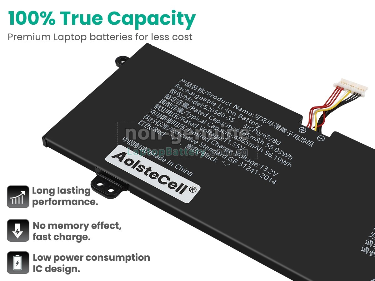 replacement AolsteCell 526580-3S battery