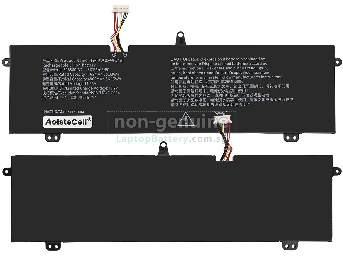replacement AolsteCell 526580-3S battery