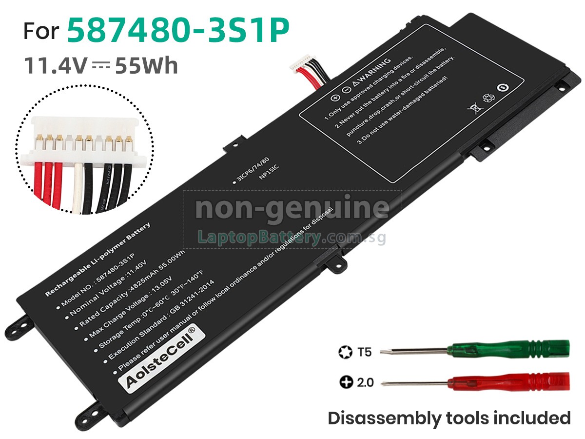 replacement AolsteCell 587480-3S1P battery