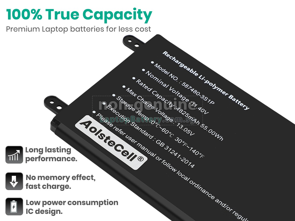 replacement AolsteCell 587480-3S1P battery