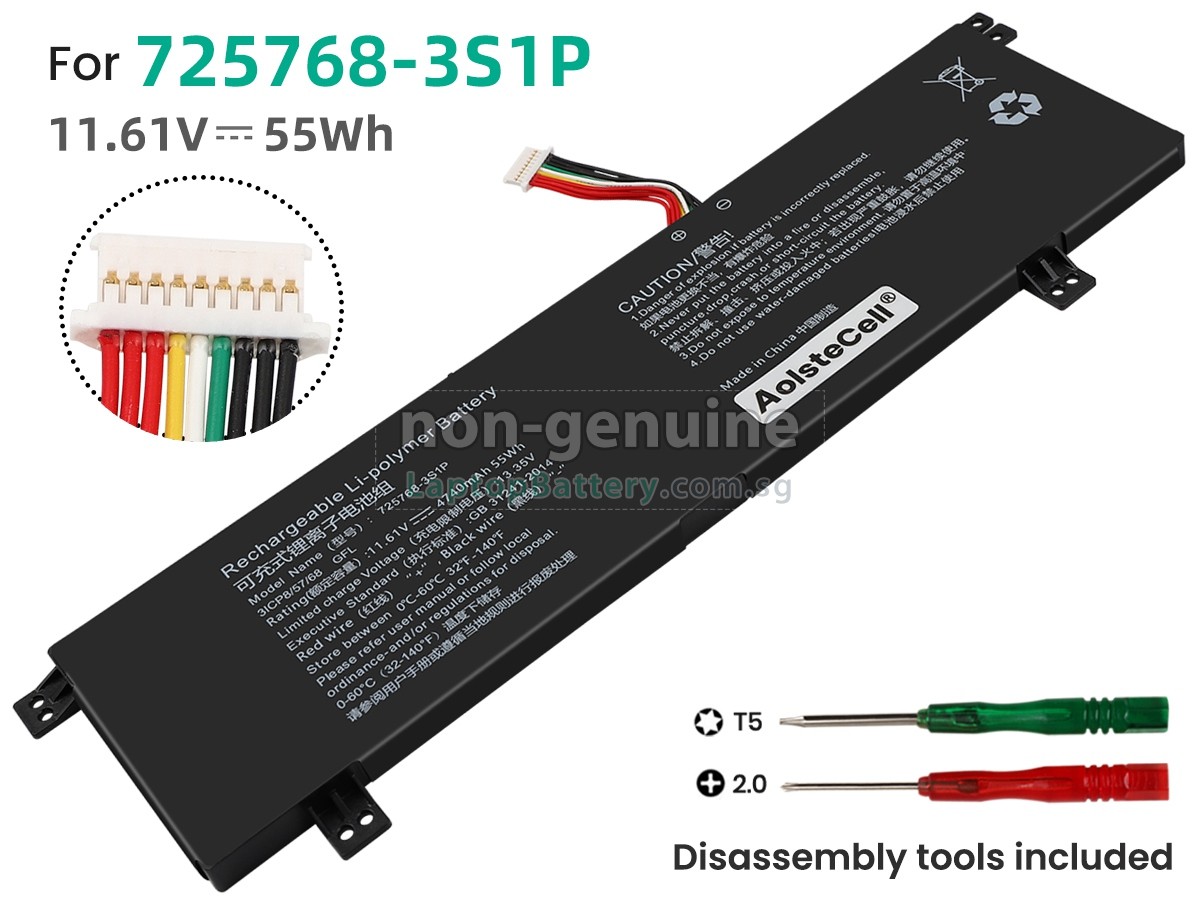 replacement AolsteCell 725768-3S1P battery