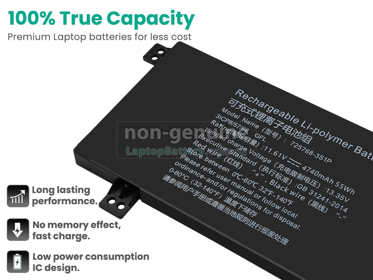 replacement AolsteCell 725768-3S1P battery