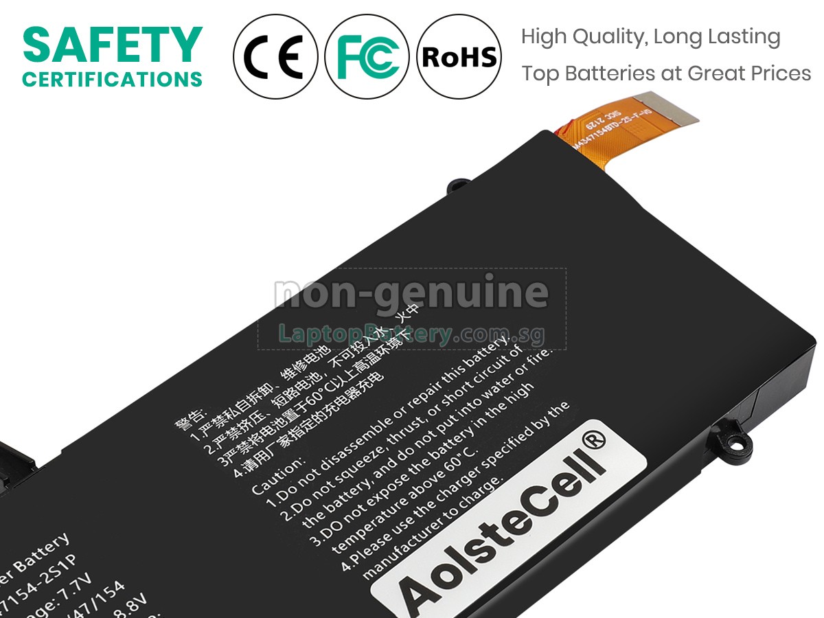 replacement AolsteCell ZEAC4547154-2S1P battery