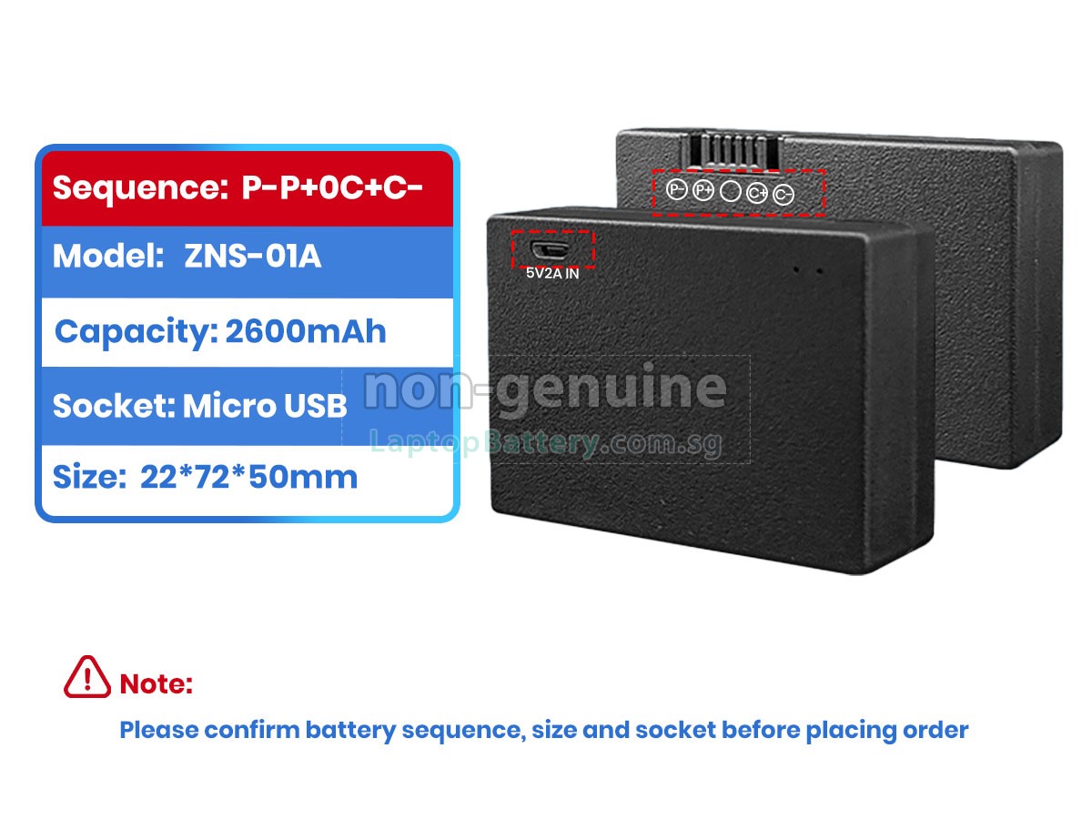 replacement AolsteCell ZNS-01A battery