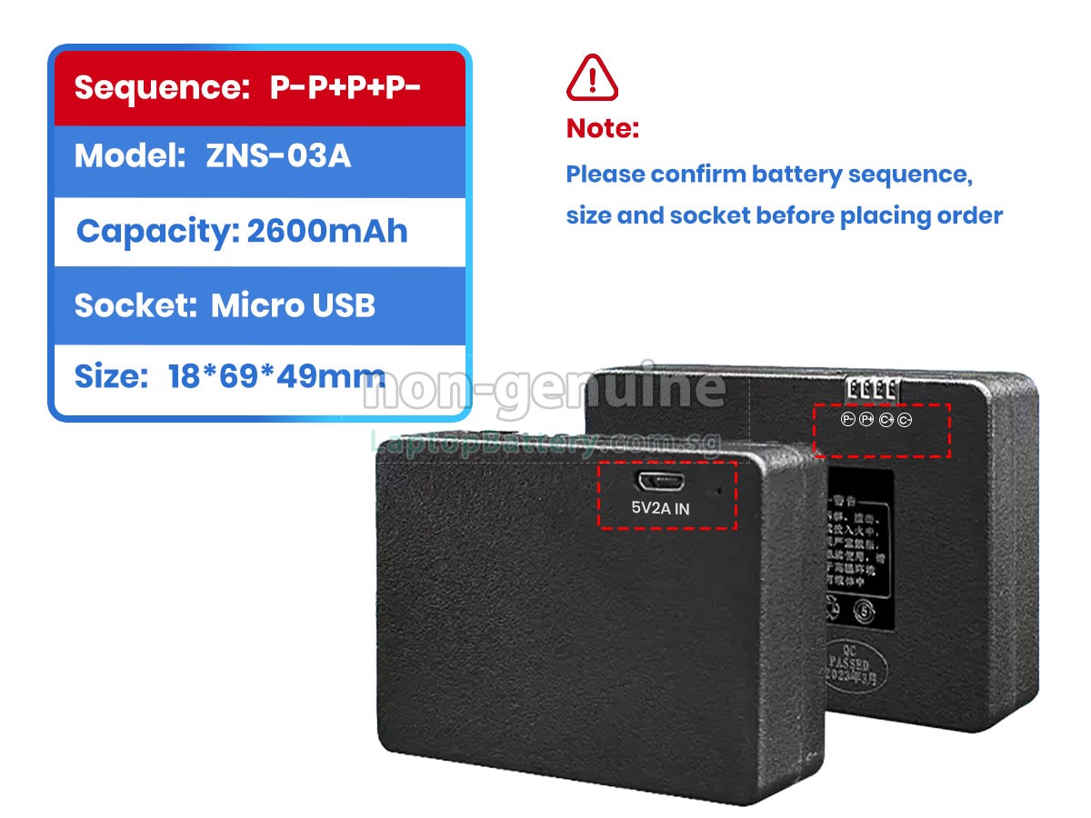 replacement AolsteCell ZNS-03A battery