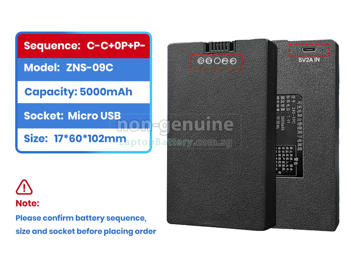 replacement AolsteCell ZNS-09C battery