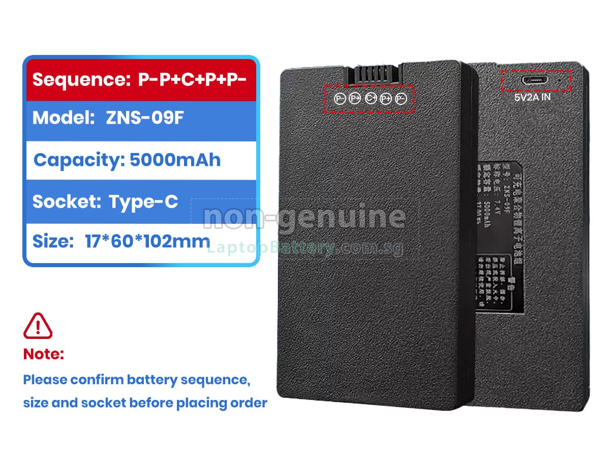 replacement AolsteCell ZNS-09F1 battery