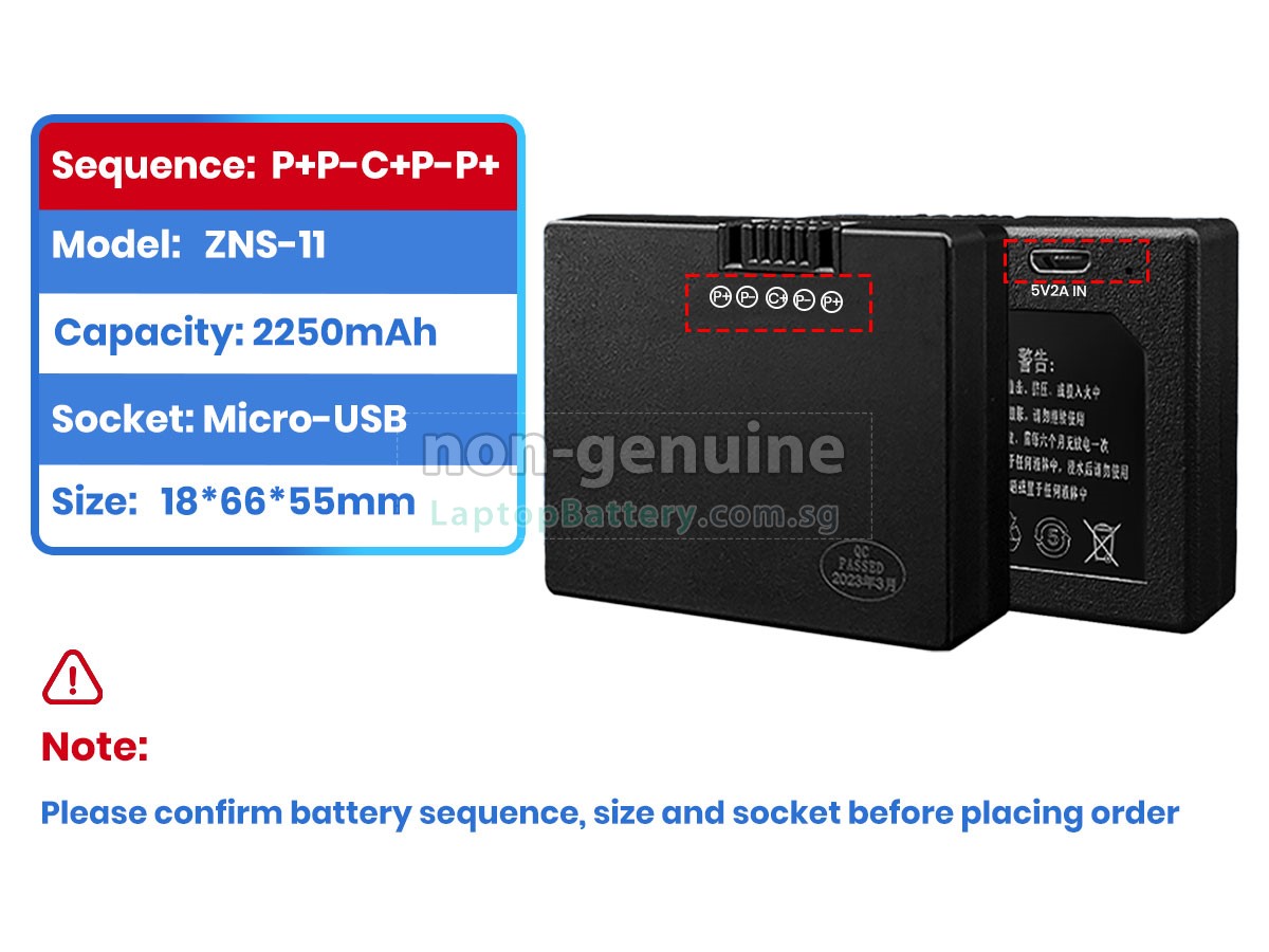 replacement AolsteCell ZNS-11 battery