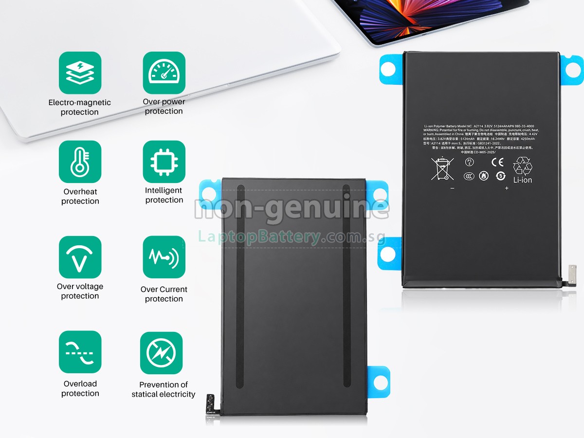 replacement Apple A1725 battery