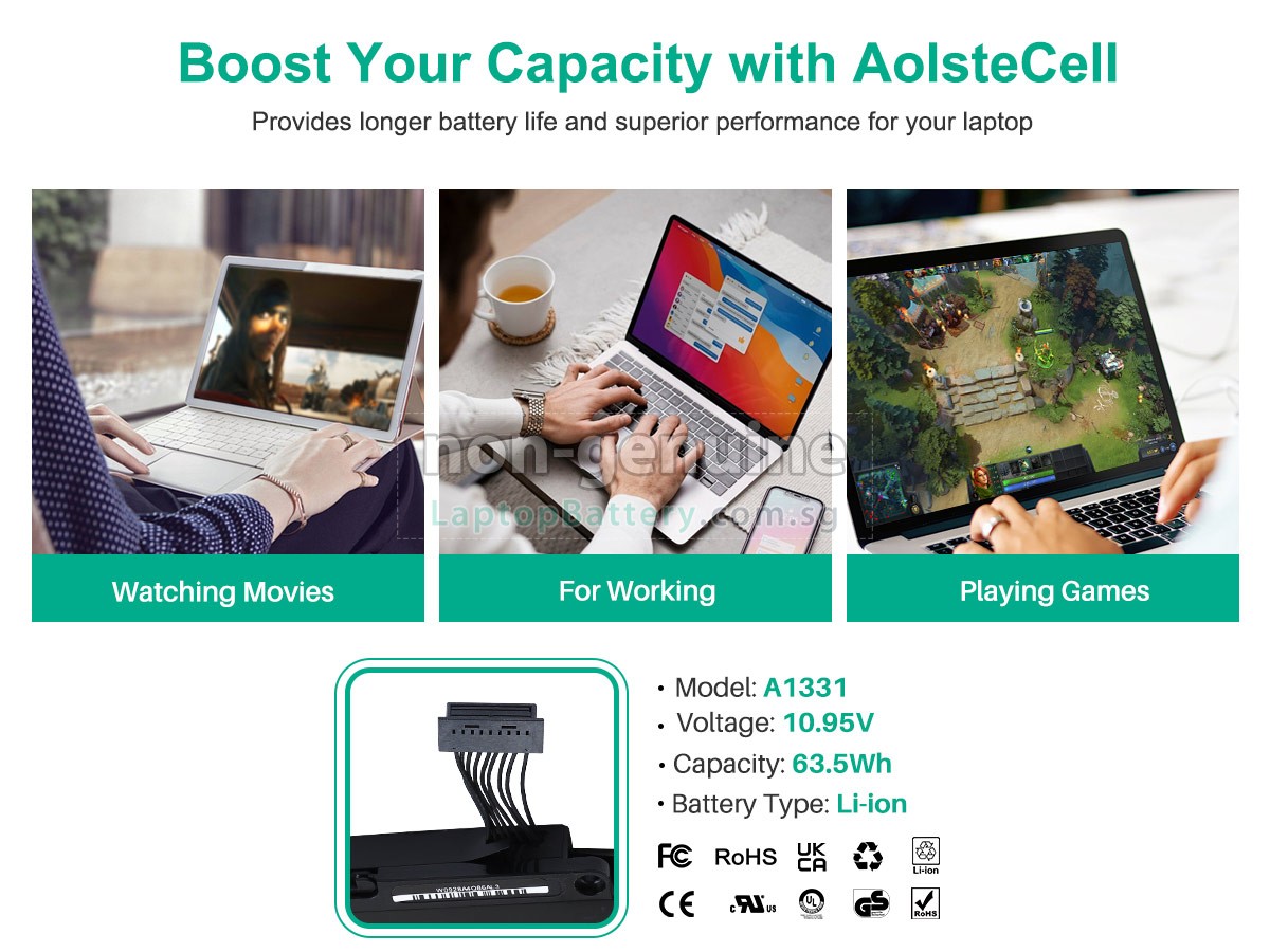 replacement Apple MacBook Unibody 13 inch MC207LL/A battery